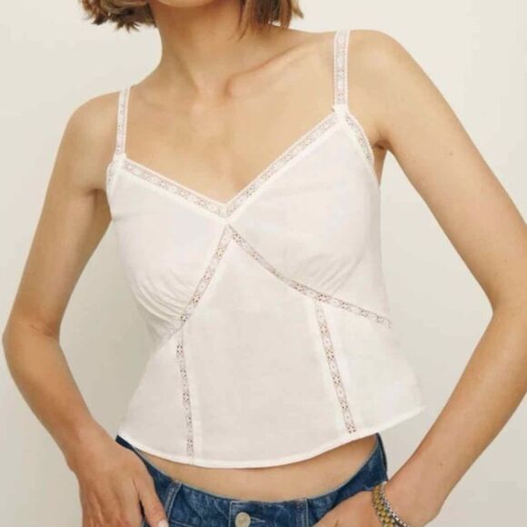 NEW Reformation Christa Camisole in white at Nordstroms Size 12 - Picture 6 of 6